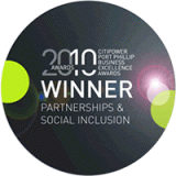 Logo for 2010 CitiPower Port PhillipBusiness Awards - Partnership & Social Inclusion